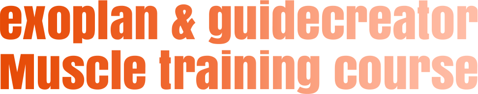 exoplan & guidecreator Muscle training course
